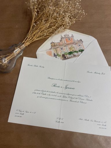 Invitación Completa A4 sobre Forrado Invitación Completa A4 sobre Forrado