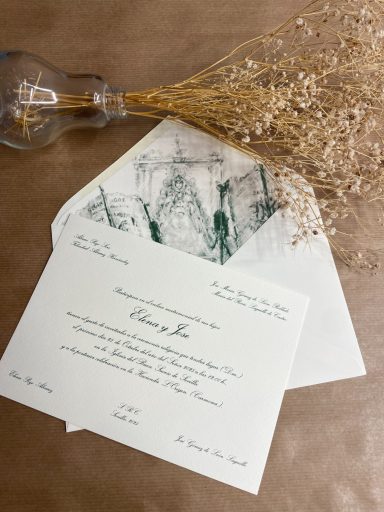 Invitación Completa Tarjetón sobre Forrado Invitación Completa Tarjetón sobre Forrado